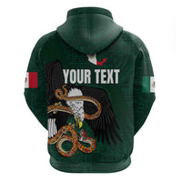 Personalized Mexican Culture Hoodie Aztec Spirit Mexico with Eagle Emblem and Maya Ancient - Wonder Print Shop