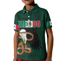 Personalized Mexican Culture Kid Polo Shirt Aztec Spirit Mexico with Eagle Emblem and Maya Ancient - Wonder Print Shop