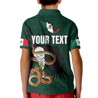 Personalized Mexican Culture Kid Polo Shirt Aztec Spirit Mexico with Eagle Emblem and Maya Ancient - Wonder Print Shop