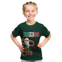 Personalized Mexican Culture Kid T Shirt Aztec Spirit Mexico with Eagle Emblem and Maya Ancient - Wonder Print Shop