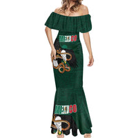 Personalized Mexican Culture Mermaid Dress Aztec Spirit Mexico with Eagle Emblem and Maya Ancient - Wonder Print Shop