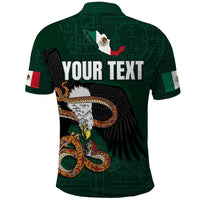 Personalized Mexican Culture Polo Shirt Aztec Spirit Mexico with Eagle Emblem and Maya Ancient - Wonder Print Shop