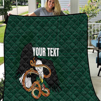 Personalized Mexican Culture Quilt Aztec Spirit Mexico with Eagle Emblem and Maya Ancient - Wonder Print Shop