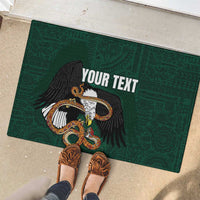 Personalized Mexican Culture Rubber Doormat Aztec Spirit Mexico with Eagle Emblem and Maya Ancient - Wonder Print Shop