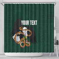 Personalized Mexican Culture Shower Curtain Aztec Spirit Mexico with Eagle Emblem and Maya Ancient