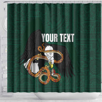 Personalized Mexican Culture Shower Curtain Aztec Spirit Mexico with Eagle Emblem and Maya Ancient