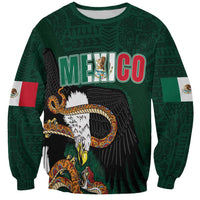 Personalized Mexican Culture Sweatshirt Aztec Spirit Mexico with Eagle Emblem and Maya Ancient - Wonder Print Shop