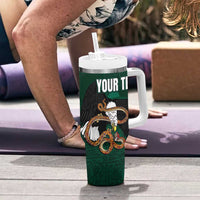 Personalized Mexican Culture Tumbler With Handle Aztec Spirit Mexico with Eagle Emblem and Maya Ancient - Wonder Print Shop