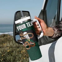 Personalized Mexican Culture Tumbler With Handle Aztec Spirit Mexico with Eagle Emblem and Maya Ancient - Wonder Print Shop