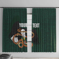 Personalized Mexican Culture Window Curtain Aztec Spirit Mexico with Eagle Emblem and Maya Ancient - Wonder Print Shop
