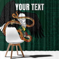 Personalized Mexican Culture Window Curtain Aztec Spirit Mexico with Eagle Emblem and Maya Ancient - Wonder Print Shop