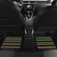 Jamaican Christmas Car Mats - Rastafarian Lion with Xmas Elements Reggae Style - Wonder Print Shop