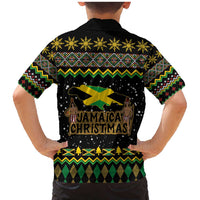 Jamaican Christmas Family Matching Mermaid Dress and Hawaiian Shirt - Rastafarian Lion with Xmas Elements Reggae Style - Wonder Print Shop