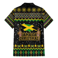Jamaican Christmas Family Matching Mermaid Dress and Hawaiian Shirt - Rastafarian Lion with Xmas Elements Reggae Style - Wonder Print Shop