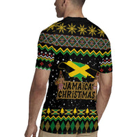 Jamaican Christmas Rugby Jersey - Rastafarian Lion with Xmas Elements Reggae Style - Wonder Print Shop