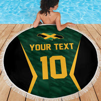 Custom Jamaican Cricket Jersey Special Edition 2024 Beach Blanket - Wonder Print Shop