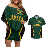 Custom Jamaican Cricket Jersey Special Edition 2024 Couples Matching Off Shoulder Short Dress and Hawaiian Shirt - Wonder Print Shop
