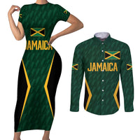 Custom Jamaican Cricket Jersey Special Edition 2024 Couples Matching Short Sleeve Bodycon Dress and Long Sleeve Button Shirt - Wonder Print Shop