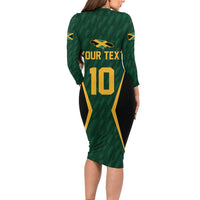 Custom Jamaican Cricket Jersey Special Edition 2024 Family Matching Long Sleeve Bodycon Dress and Hawaiian Shirt - Wonder Print Shop