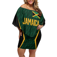 Custom Jamaican Cricket Jersey Special Edition 2024 Off Shoulder Short Dress - Wonder Print Shop