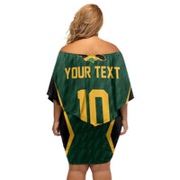 Custom Jamaican Cricket Jersey Special Edition 2024 Off Shoulder Short Dress - Wonder Print Shop