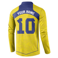 Custom Brazil Mashup Japan Football Cultural Button Sweatshirt - Wonder Print Shop