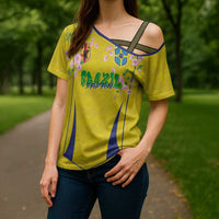 Custom Brazil Mashup Japan Football Cultural Cross Shoulder Shirt - Wonder Print Shop