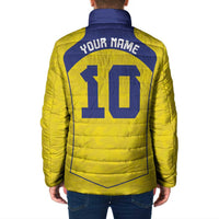Custom Brazil Mashup Japan Football Cultural Padded Jacket - Wonder Print Shop