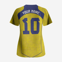 Custom Brazil Mashup Japan Football Cultural Scrub Top - Wonder Print Shop