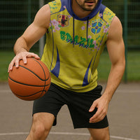 Custom Brazil Mashup Japan Football Cultural Sleeveless Hoodie - Wonder Print Shop