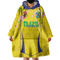 Custom Brazil Mashup Japan Football Cultural Wearable Blanket Hoodie - Wonder Print Shop