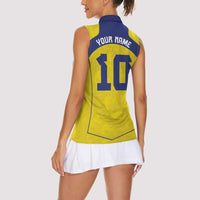 Custom Brazil Mashup Japan Football Cultural Women Sleeveless Polo Shirt - Wonder Print Shop