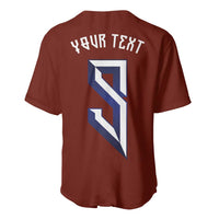 Custom Norwegian Football Baseball Jersey Norse Inspired Red Color - Wonder Print Shop
