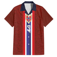 Custom Norwegian Football Hawaiian Shirt Norse Inspired Red Color - Wonder Print Shop