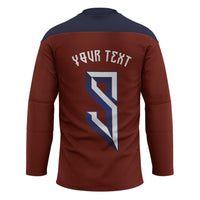 Custom Norwegian Football Hockey Jersey Norse Inspired Red Color - Wonder Print Shop
