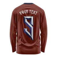 Custom Norwegian Football Long Sleeve Shirt Norse Inspired Red Color - Wonder Print Shop