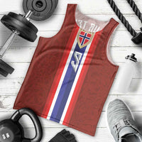 Custom Norwegian Football Men Tank Top Norse Inspired Red Color - Wonder Print Shop