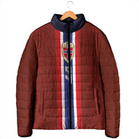 Custom Norwegian Football Padded Jacket Norse Inspired Red Color - Wonder Print Shop