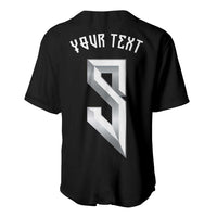 Custom Norwegian Football Baseball Jersey Norse Inspired Black Color - Wonder Print Shop
