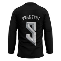 Custom Norwegian Football Hockey Jersey Norse Inspired Black Color - Wonder Print Shop