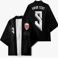 Custom Norwegian Football Kimono Norse Inspired Black Color - Wonder Print Shop