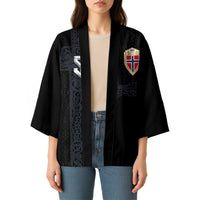 Custom Norwegian Football Kimono Norse Inspired Black Color - Wonder Print Shop