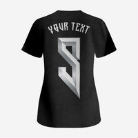 Custom Norwegian Football Scrub Top Norse Inspired Black Color - Wonder Print Shop