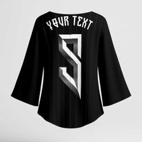 Custom Norwegian Football Kimono Sleeve Blouse Runic and Nordic Motifs - Wonder Print Shop