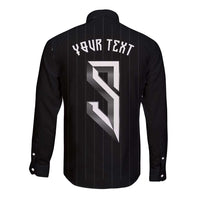 Custom Norwegian Football Long Sleeve Button Shirt Runic and Nordic Motifs - Wonder Print Shop