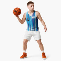 Custom Argentina Football Basketball Jersey La Albiceleste 2026 - Wonder Print Shop