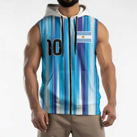 Custom Argentina Football Sleeveless Zip Hoodie La Albiceleste 2026 - Wonder Print Shop