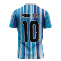 Custom Argentina Football Zipper Polo Shirt La Albiceleste 2026 - Wonder Print Shop