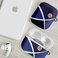 Scotland Football AirPods Case Tartan Patchwork Pattern Scottish Saltire Flag Style