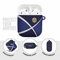 Scotland Football AirPods Case Tartan Patchwork Pattern Scottish Saltire Flag Style